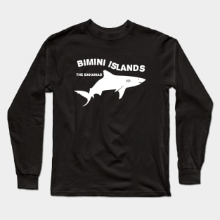 Swimming with Sharks at Bimini Islands - The Bahamas Long Sleeve T-Shirt